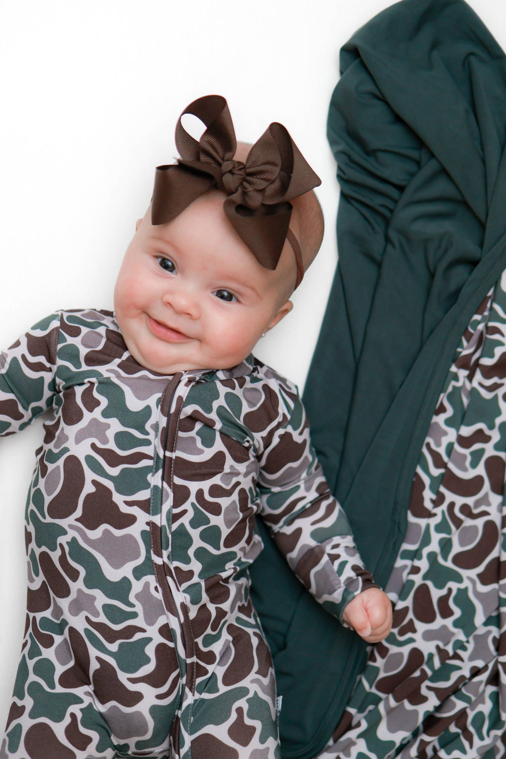 Duck Call Camo Convertible Zip Romper