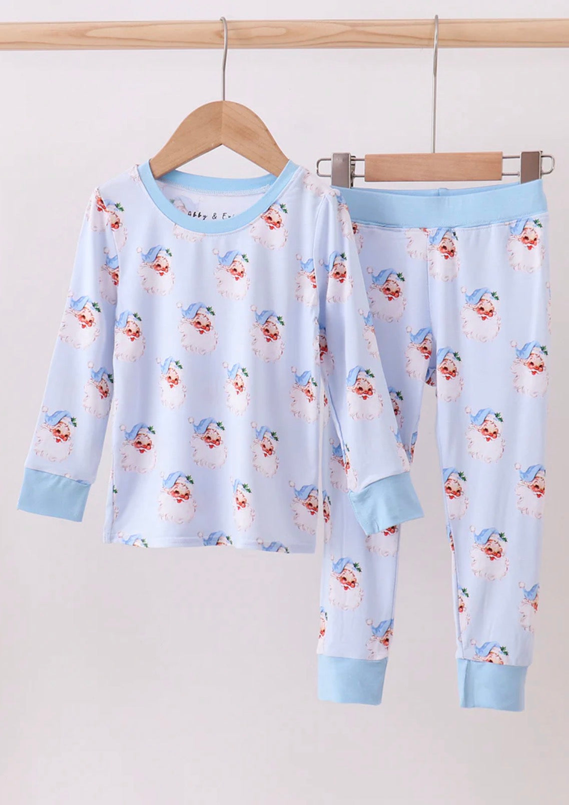 Blue Santa Bamboo PJ Set