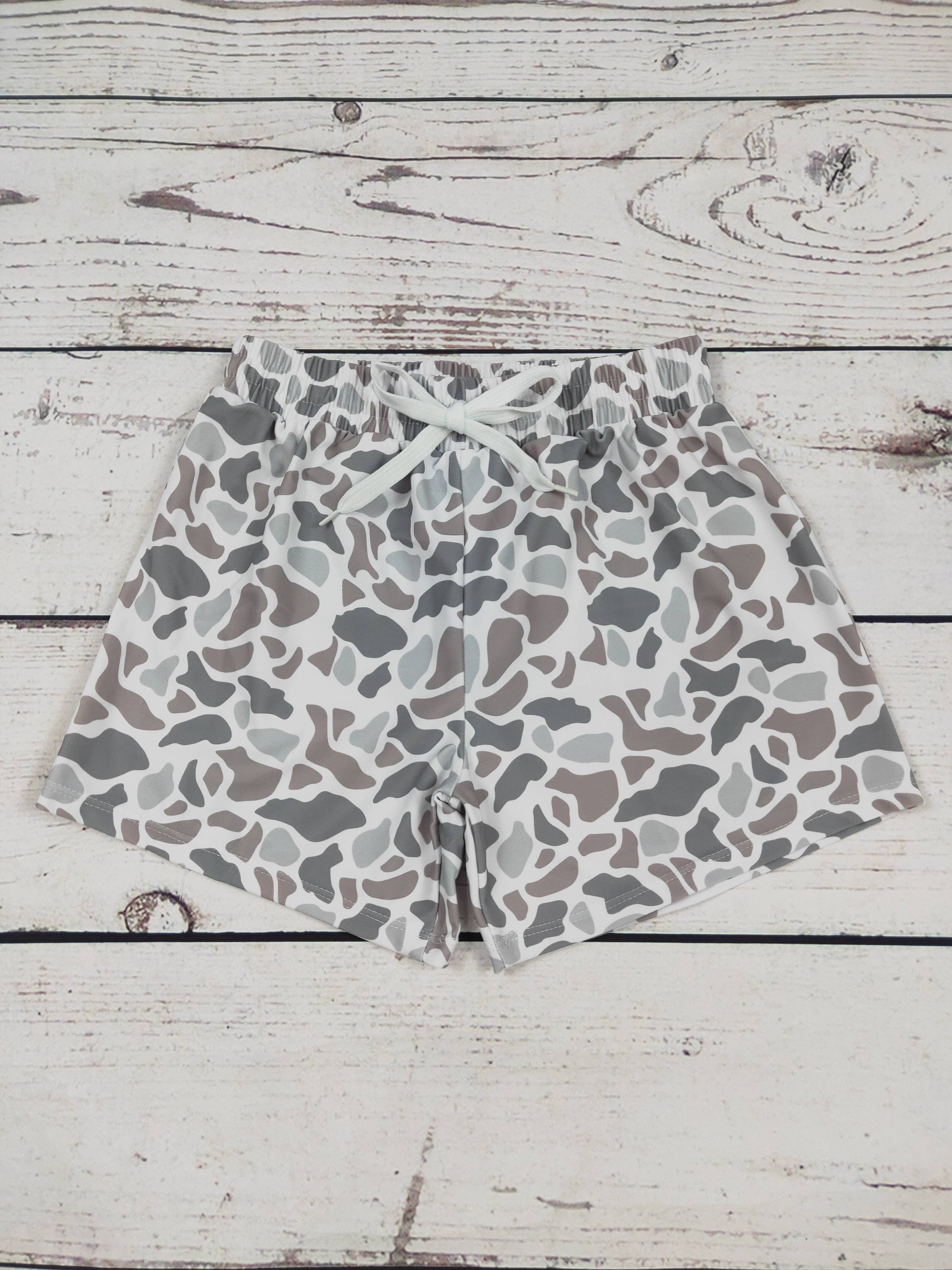 Boys Grey Camouflage Short