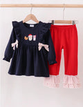 Girls Santa and Cookie Ruffle Set
