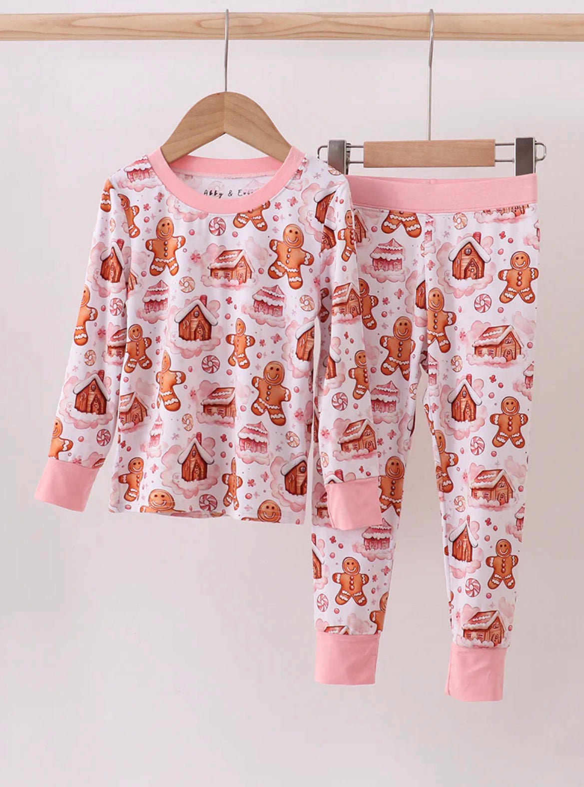 Pink Gingerbread Bamboo PJ Set