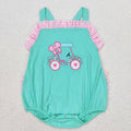 Baby Infant Girls Golf Straps Ruffle Floral Summer Rompers