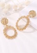 Gold Glittering Dangle Earrings