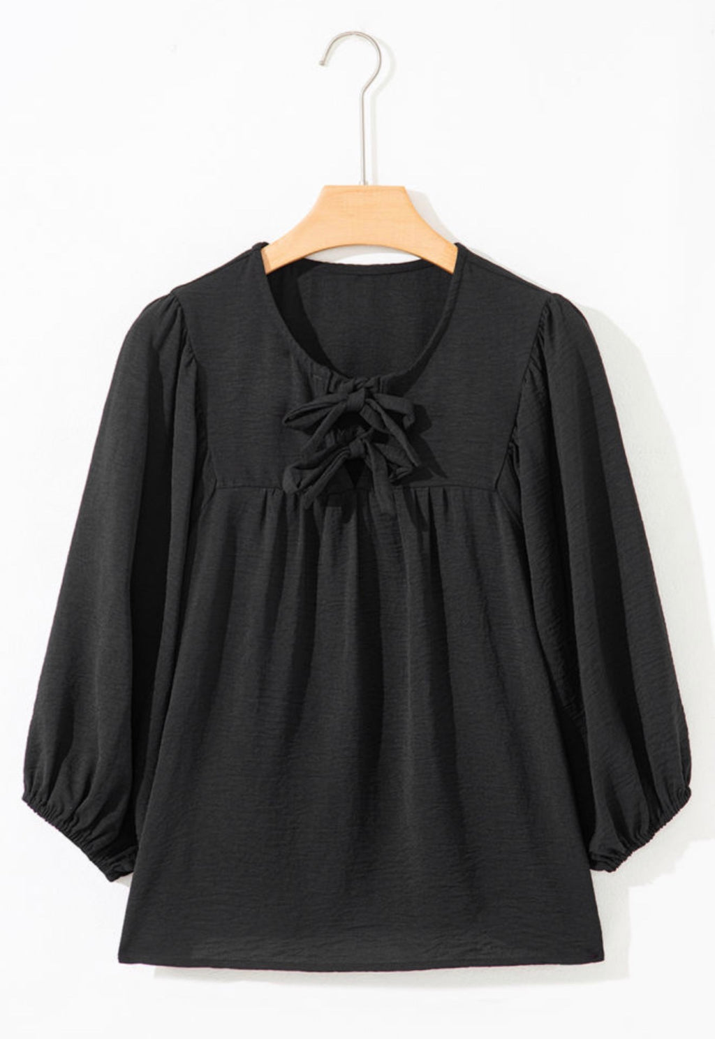 Black Bow Blouse