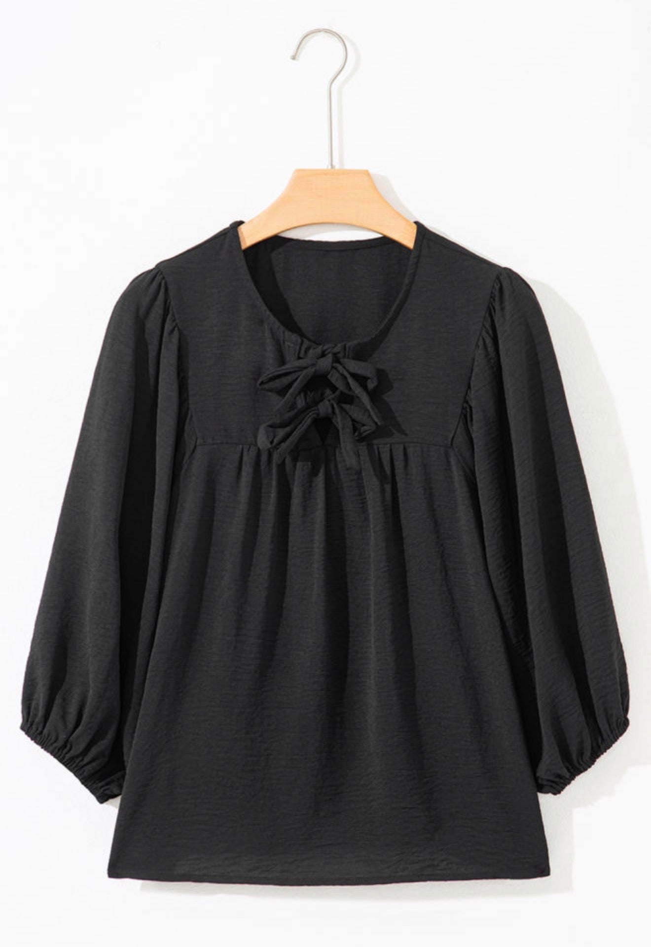 Black Bow Blouse