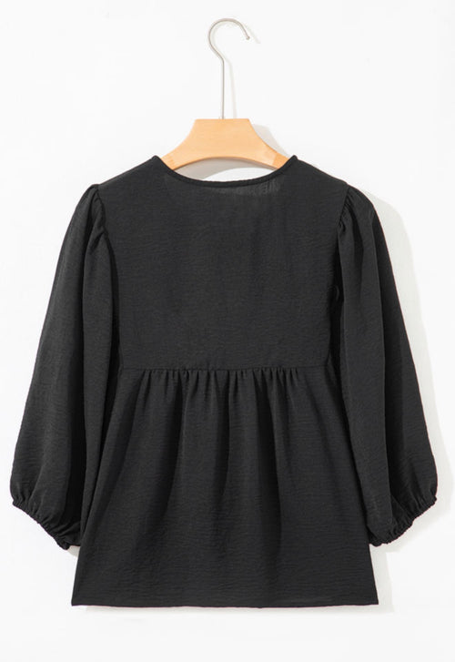 Black Bow Blouse