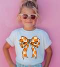 YOUTH Vols Coquette Checker Bow Tee Tennessee