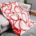 Reversible Baseball Patterned Throw Blanket