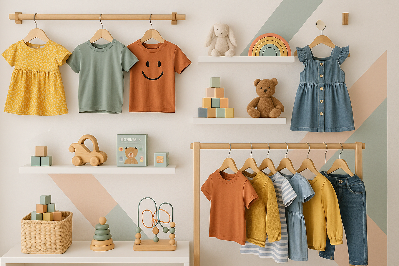 kids boutique clothing with toys. making it mordern